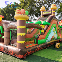 Château gonflable PVC de haute qualité avec toboggan, thème dragon/dinosaure, parcours d'obstacles gonflable personnalisé pour enfants