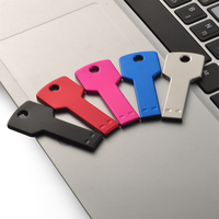 Venta al por Mayor de Memorias USB con Forma de Llave Metálica de 8Gb 16Gb 32Gb para Sublimación, Pendrive, Disco de Memoria USB 2.0
