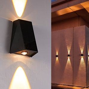 ไฟติดผนังพลังงานแสงอาทิตย์ 1/4 ชิ้น รุ่นอัพเกรด แบตเตอรี่ 1500mAh โคมไฟติดผนังกันน้ำ IP65 สำหรับบ้านและสวน - Product Image 2