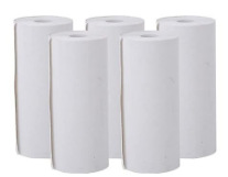 Papier thermique blanc + cinq rouleaux