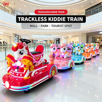 Train électrique sans rails pour enfants, à faible entretien, motif cerf de dessin animé, pour visites touristiques, sièges confortables, idéal pour centres commerciaux