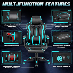 Ghế chơi game Silla Gamer thiết kế mới <span class=keywords><strong>2026</strong></span>, bán chạy, tựa đầu, mút xốp toàn phần, tùy chỉnh, ghế da chơi game - Product Image 4