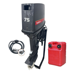 Nouveau Moteur Hors-Bord Essence 2 Temps 75 CV à Commande par Tiller Haute Performance avec Option Télécommande pour Bateau de Pêche - Product Image 1