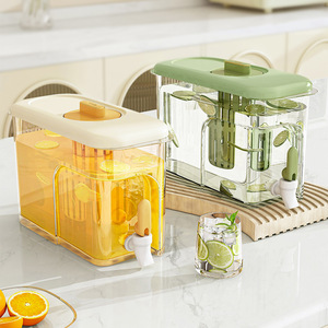 Large Capacity Refrigerator Water Pitcher With Faucet Heat Resistant Thickened Sealed For Home Juice Tea Beverage - Product Image 1