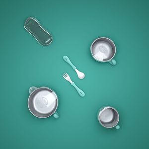 Baode Children's Tableware Set 361 Stainless Steel Bowl Milk Cup Cutlery <b>Kids</b> <b>Dining</b> - Product Image 3