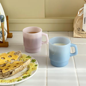 Tasse à café au lait vintage, plusieurs couleurs au choix, tasse en verre de jade, tasse en verre <span class=keywords><strong>Pyrex</strong></span> opulente sans plomb - Product Image 3