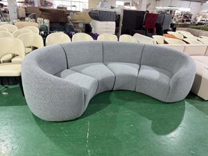 Muebles DISEN, Sofás Curvos en Forma de U, Sofá Moderno de Lujo, Sofá Seccional Italiano de Terciopelo, Sofás Curvos Modulares para Sala de Estar - Product Image 2