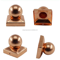 Capuchons de poteaux de clôture en bois pour jardin, en métal, carrés, décoratifs, en fonte