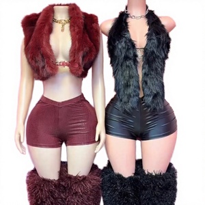 Conjunto de 2 Piezas de Cuero Sintético para Mujer 2026, Top Corto y Shorts Ajustados por Encima de la Rodilla, Estilo Y2K Ecológico MOLIKA - Product Image 3