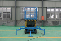 Nacelle-ciseaux électrique portable, hauteur de 18m, levage de ciseaux, petite plateforme