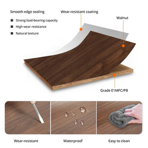 Ông chủ điều hành bàn làm việc bàn với bàn bên đảo ngược L hình dạng nội thất văn phòng điều hành văn phòng quản lý bảng - Product Image 6