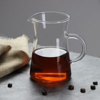 Ligne à rayures verticales à haute teneur en borosilicate verre café crème pichet tasse petite tasse en verre