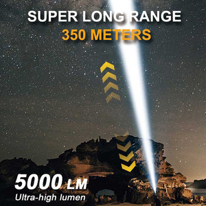 Ngoài Trời Đa Năng Sáng Xách Tay Siêu Sáng LED Chiến Thuật <span class=keywords><strong>Laser</strong></span> Đèn Pin LED Lumens Cao Có Thể Sạc Lại Torch Ánh Sáng - Product Image 5