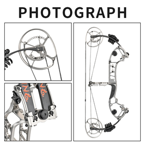 Arc à poulies de tir à l'arc 40-70 lb, poignée réglable en aluminium, équipement de tir sur cible en carbone pour compétition en extérieur BOW-FHG-RS Archery C - Product Image 6