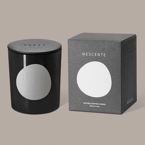 Bougie parfumée Black Blaze Aromatherapy, cire de soja naturelle dans un bocal en verre, décoration minimaliste pour la maison - Product Image 5