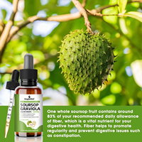 Aeglewell OEM Gotas Líquidas de Guanábana (Graviola) 1800MG, Suplemento Herbal Líquido Oral Concentrado para la Inmunidad y el Control de la Energía