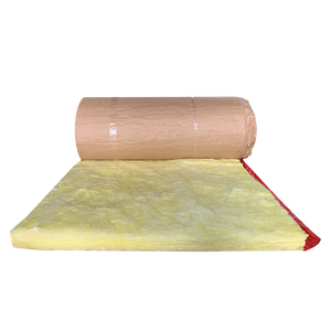 <span class=keywords><strong>Laine</strong></span> minérale en fibre <span class=keywords><strong>de</strong></span> <span class=keywords><strong>verre</strong></span> Lambda 0.04 45mm avec papier kraft d'un côté, rouleau isolant thermique, prix - Product Image 3