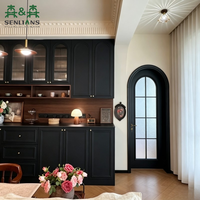 Buffet de haute qualité, meuble de salle à manger de luxe à la française avec rangement à vin éclairé par LED, OEM/ODM disponible