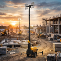 Tour d'éclairage mobile LED économique pour la construction routière, les sites miniers, les événements extérieurs et les travaux de nuit d'urgence