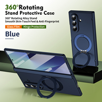 Étui de téléphone VIETAO Electroplate Pure Color Full Body Magnetic Anti-Fingerprint TPU+PC avec béquille rotative à 360° pour Z