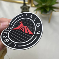 Patchs en silicone 3D personnalisés avec logo en relief, en tissu Tatami, en caoutchouc haute densité, transfert thermique pour vêtements