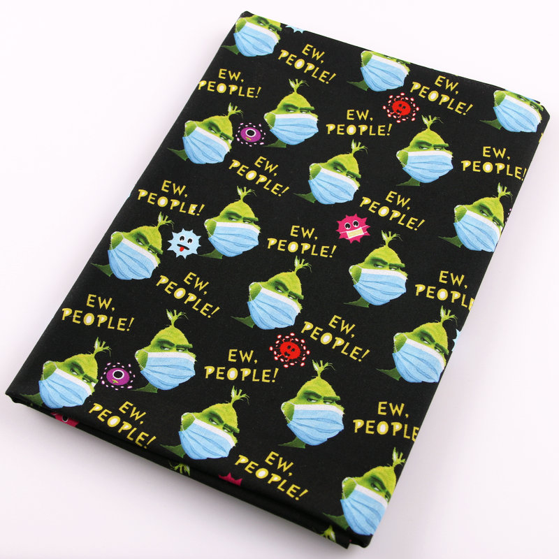 Высококачественная 100 хлопчатобумажная Поплиновая ткань для детского платья с принтом grinch