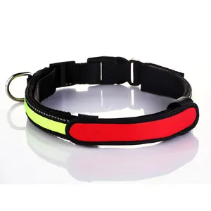 Collar de nailon con luz LED parpadeante para mascotas, accesorios de entrenamiento para caminar, perro, animal, fábrica de China
