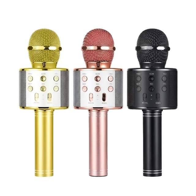 WS858 Mobile Phone Karaoke Treasure Family KTV Wireless Cardioid Condenser Microphone Children Audio Integration