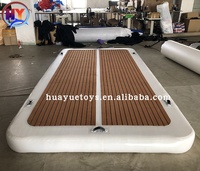 Plateforme flottante gonflable Huayue Toys pour piscine et mer avec auvent et tapis antidérapant pour bateau à moteur