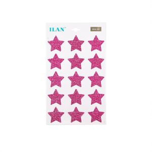 Pegatina de Estrella Brillante ILAN de 32 mm, Adorno de Diamantes de Imitación Rosa - Product Image 1