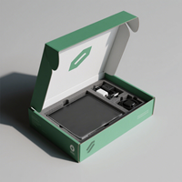Boîte d'ordinateur en papier ondulé de taille personnalisée fabricant d'emballage recyclable boîte de paquet d'accessoires de cordon d'alimentation pour ordinateur portable avec insert