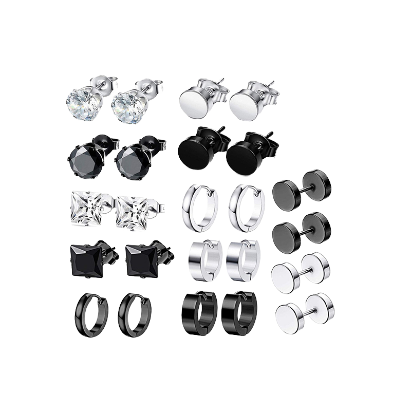 earrings black diamond for men