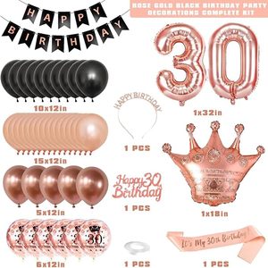 Oro Rosa <span class=keywords><strong>30</strong></span> decoraciones <span class=keywords><strong>de</strong></span> <span class=keywords><strong>cumpleaños</strong></span> <span class=keywords><strong>para</strong></span> mujeres con feliz <span class=keywords><strong>30</strong></span> <span class=keywords><strong>cumpleaños</strong></span> Banner faja <span class=keywords><strong>30</strong></span> <span class=keywords><strong>cumpleaños</strong></span> globos <span class=keywords><strong>pastel</strong></span> Topper - Product Image 2