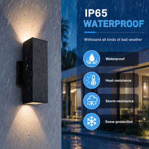 Luz de pared de aluminio IP65 para exteriores moderna cuadrada 5CCT 2700K-5000K lámparas LED Uso de jardín con montaje en pared - Product Image 5