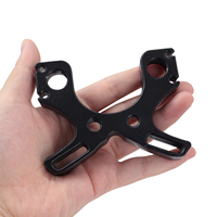 PIAOYU Tête de fourche de lance-pierre en alliage de zinc Owl Gen 2, accessoire de tir à l'arc métallique haute précision pour la chasse en extérieur