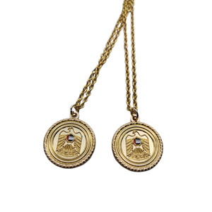 Collar de Metal Dorado con Diseño de Calado, Icono del Halcón de los Emiratos Árabes Unidos, Grabado Fotográfico, Adornos para el Día Nacional - Product Image 5