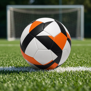 Ballon de football de qualité supérieure, taille 5, blanc, noir, orange, durable, ballon de sport d'extérieur, entraînement professionnel - Product Image 3