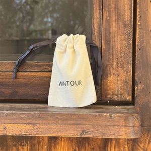 Custom Logo Promotional Recycled Organic Cotton Muslin <b>Canvas</b> Fabric Drawstring Dust Bag Biodegradable High Quality Pouch - Product Image 5