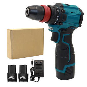 Perceuse sans fil 16,8 V Li-Ion avec mandrin sans clé 1/2 pouce, double vitesse, réversible, pour usage domestique et bricolage, avec deux batteries - Product Image 1