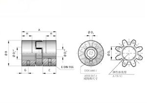 Accouplement élastique EK1 EK2 EKL EKH EK6 SP6 EK7 <span class=keywords><strong>EKZ</strong></span> TX1 - Product Image 6