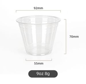 Vasos de Plástico PET Desechables Personalizados al por Mayor, 92-9oz, Vaso de Plástico para Helado con Tapa Plana/Cúpula/Abatible - Product Image 1