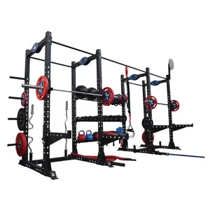 Home Body Building Kabel Crossover Multifunctionele Power Cage Squat Rack Met Gewichtheffen Training Gym Smith Machine