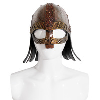 Nouveau Casque Viking Médiéval Renaissance Vintage Transfrontalier Semi-artisanal Semi-mécanique pour Cosplay, Fête, Spectacle et Accessoire de Costume