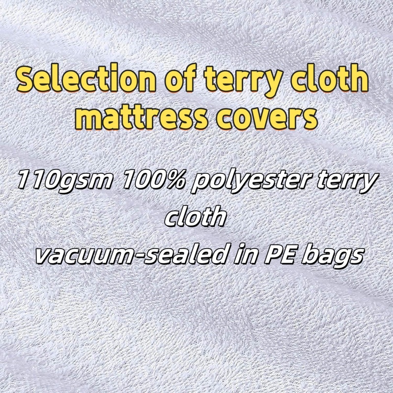 Tissu éponge 100 % polyester, 110 g/m², emballé dans un sac PE.