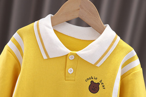 Ensemble de vêtements pour bébés garçons, sweat-shirt, polo pour tout-petits, coton biologique, ensemble pantalon deux pièces pour garçons, enfants - Product Image 6