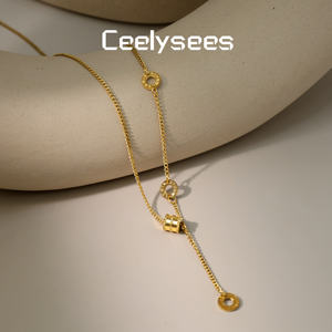 قلادة فرنسية فاخرة كلاسيكية رفيعة للنساء، سلسلة تيتانيوم أنيقة وعصرية، هدية راقية للترقوة - Product Image 3