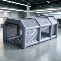 Tente publicitaire gonflable portable en PVC avec fenêtres transparentes pour la planification d'événements, le marketing, les expositions et les festivals