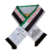 Écharpe de drapeau de Palestine de fan de club de football de polyester d'impression de conception pas chère de vente chaude