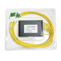 Splitter Serat Optik Tipe Kotak Cassette Single Mode 2x16 LC-APC PLC ABS dengan Kepala Persegi dan Kabel Serat Optik
