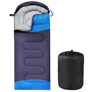 Saco de Dormir Tipo Momia para Adultos, para Acampar al Aire Libre, Transpirable, de Poliéster, para 3 Estaciones, Longitud Estándar, Incluye Bolsa con Cordón - Product Image 1
